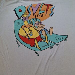 RSVLTS Rocko's Modern Life Size XXL "LEISURE LIFE" Crewneck T-SHIRT Nickelodeon
